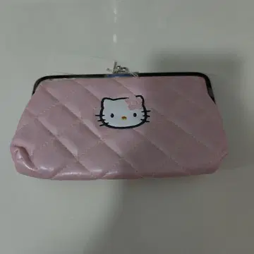 키티 1997년 퀼팅 가마구치 파우치 펜 케이스