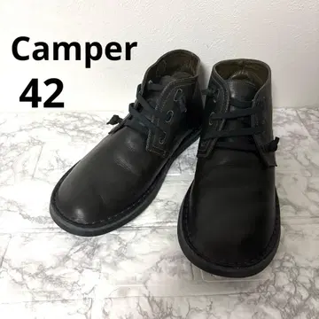 새상품급 Camper 캠퍼 가죽 처카 부츠 블랙 26.5cm