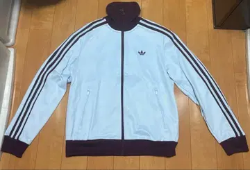 adidas 트랙 자켓 라이트 블루 x 보르도 XL