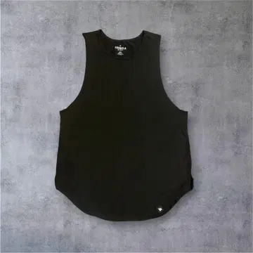 YOUNGLA 탱크탑 L 블랙 근력 운동 슬리브리스 트레이닝 의류