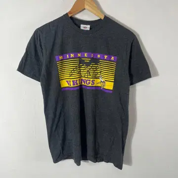 NFL 바이킹스 티셔츠 구제 의류 L 그레이 미식축구 00s Y2K