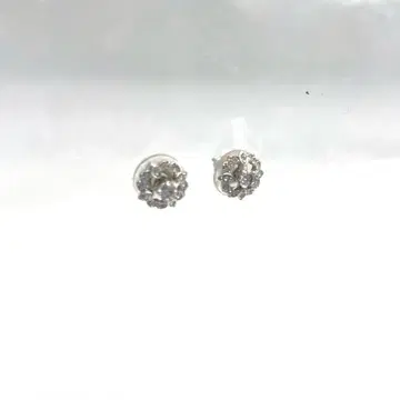 컨디션 최상 스와로브스키 SWAROVSKI 실버 크리스탈 스터드 귀걸이