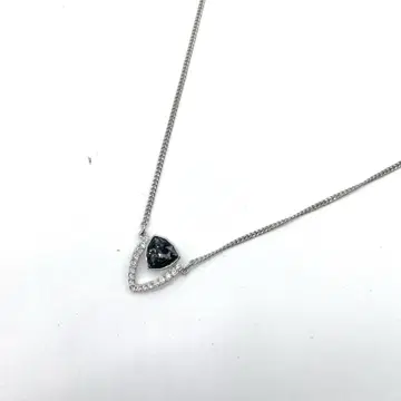 컨디션 최상 스와로브스키 SWAROVSKI 실버 블랙 하트 목걸이