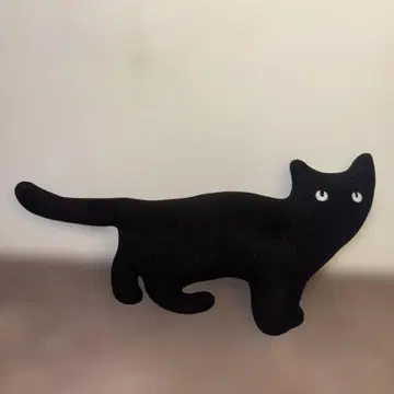 검은 고양이 봉제 인형 쿠션 인테리어