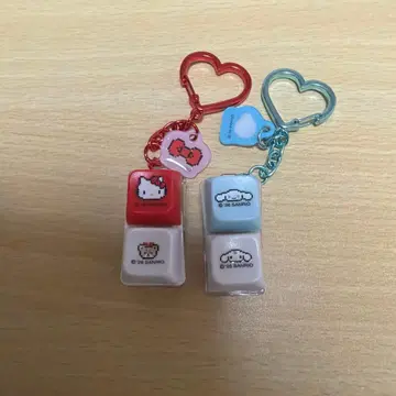 [새상품] 산리오 키캡 키링 키홀더 한국 키티 시나몬