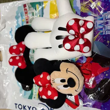 [disney land ] 머리띠 패스 케이스 핸드 파우치 일괄 세트