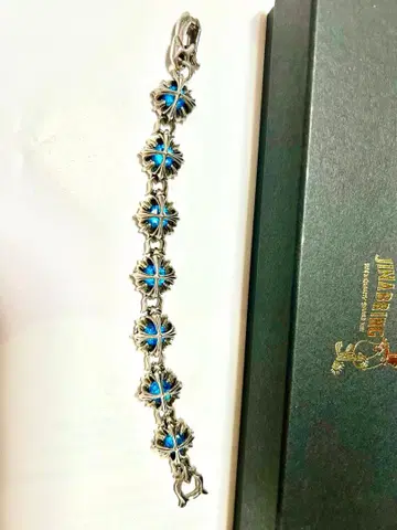 JINABRING 실버 925 블루 지르코니아 팔찌