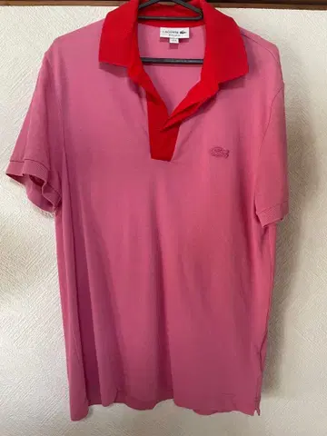 LACOSTE 라코스테 반팔 피케 셔츠 핑크 레드