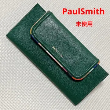미사용 레어 PaulSmith 폴스미스 가죽 장지갑 그린