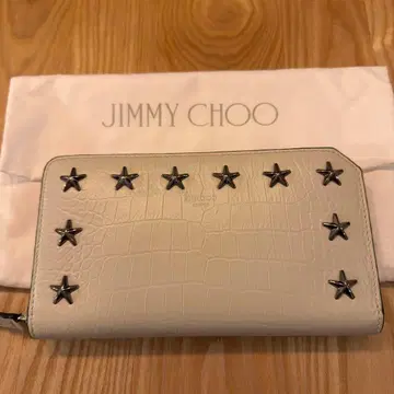 JIMMY CHOOPIPPA 스타 스터드 라운드 지퍼 장지갑