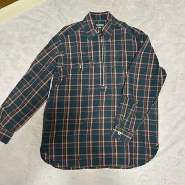 Paul Smith JEANS 체크 무늬 하프 지퍼 셔츠