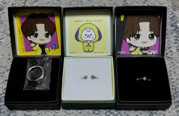 BTS 타이니탄 제일복권 반지 V chimmy 3개 세트