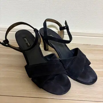 폴 그린 샌들 네이비 스웨이드 느낌