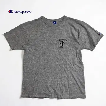 챔피온 T셔츠 그레이 90s 파랑 택 USA제 원포인트 구제 의류