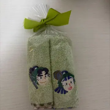 닌타마 란타로 자수 미니 타월 시오에 분지로 타치바나 센조