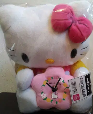 새상품 Hello Kitty 봉제 인형 시계 헬로키티 시계