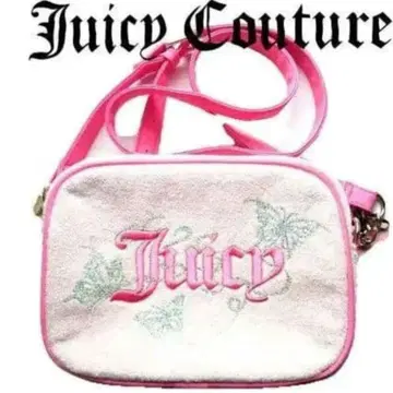 Juicy Couture 파일 원단 큐빅 나비 자수 숄더백