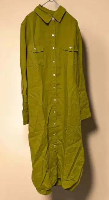 NATURAL VINTAGE GOA 린넨 롱 셔츠 원피스 F