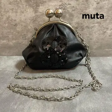 muta 무타 2WAY 체인 백 가마구치 스팽글 8 블랙