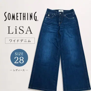 SOMETHING LiSA 와이드 데님 팬츠 28 인디고 여성용