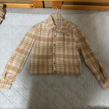 70s 크롭 체크 셔츠 [초레어]