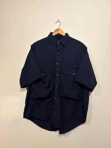 UNITED ARROWS 유나이티드 애로우즈 나일론 워크 셔츠 네이비