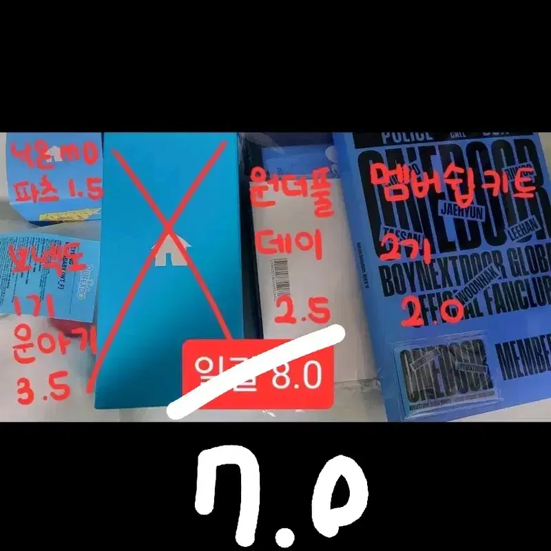 보넥도 탈덕 처분 (일괄 8.0=>7.0)