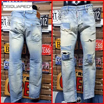 Dsquared2 스트레치 패치워크 리페어 가공 쿨 가이진즈 48