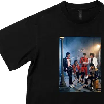 Michael Jackson 사진 T셔츠 블랙 마이클 잭슨