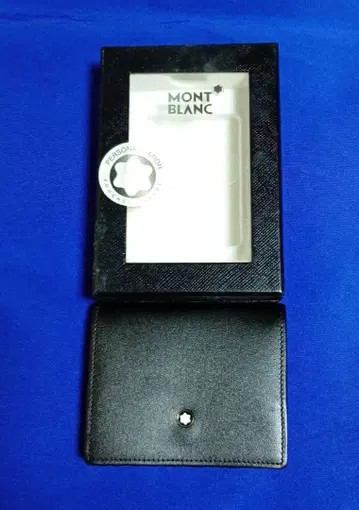 [ MONTBLANC 블랙 가죽 코인 퍼스 ]