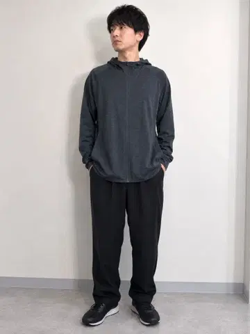 UNIQLO 유니클로 드라이EX UV컷 풀 집업 후드티 M 그레이