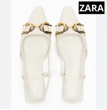 최종 가격 ZARA 플랫슈즈 24cm 여성용 자라 화이트