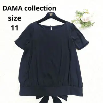 DAMA collection 실크 혼방 백리본 블라우스 블랙