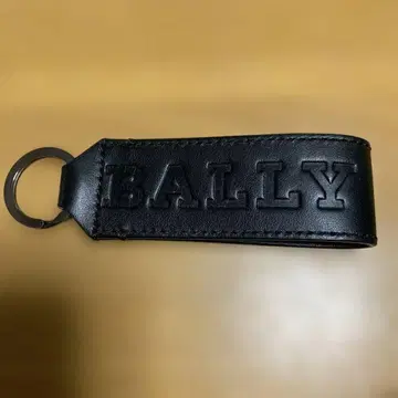 BALLY 가죽 키링 블랙