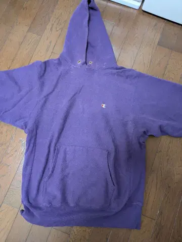 Champion Reverse Weave 퍼플 후드티 90s