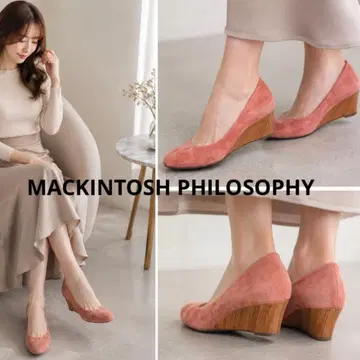 MACKINTOSH PHILOSOPHY 스웨이드 웨지솔 펌프스