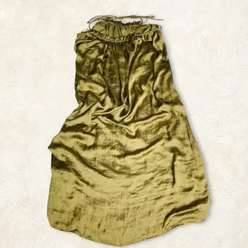 ZARA 자라 새틴 셔링 홀터넥 맥시 원피스 L
