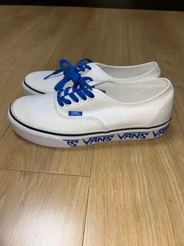 VANS Authentic 화이트 블루 스니커즈