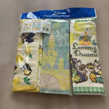 도쿄 디즈니 리조트 미니 타월 3개 세트 Lemony Dreams