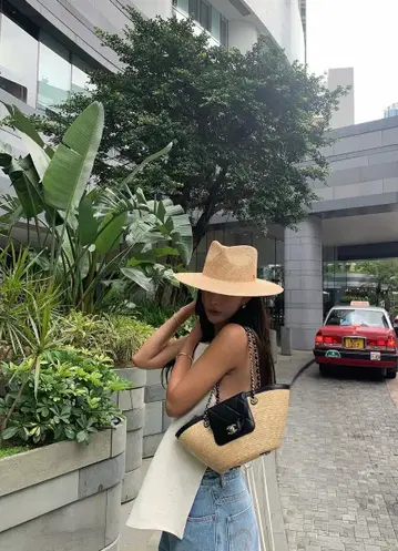 샤넬 26a 라피아 라탄 쇼핑백