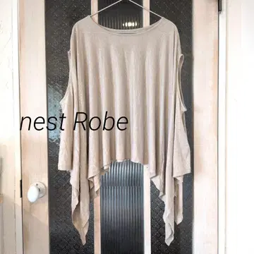 nest Robe 린넨 슬리브리스 티셔츠 상의 베이지 프리