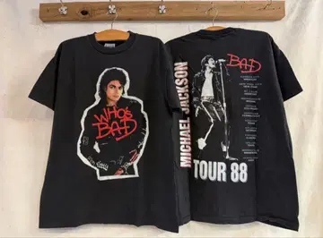 [ L ] Michael Jackson BAD Tour 88 티셔츠