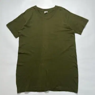 90s 후르츠 USA제 빈티지 T셔츠 올리브 무지 L 8815