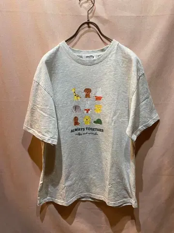 miffy & animals 미피 오버 사이즈 반팔 T셔츠 동물