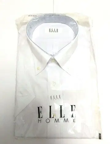 ELLE HOMME 반팔 Y셔츠 버튼 다운 미개봉 화이트