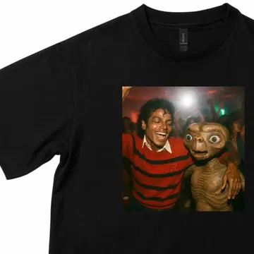 Michael Jackson E.T. 그래픽 셔츠 블랙