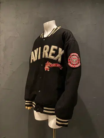 AVIREX 아비렉스 자수 로고 바시티 자켓 아메카지 밀리터리 90s