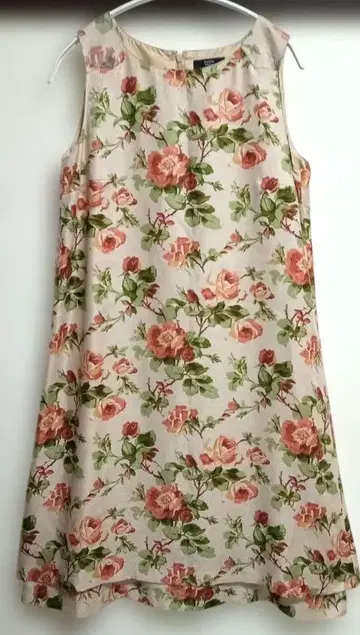 키이스 Rose 패턴 원피스 기재 사이즈 40 L 사이즈 베이지