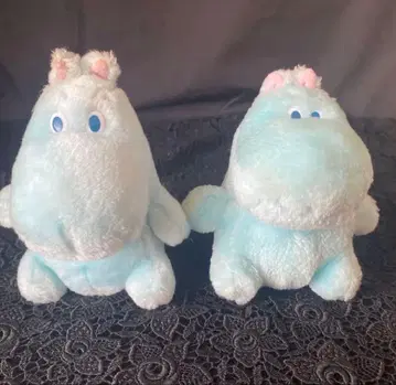 무민 봉제 인형 기후신 스카이블루 2개 세트