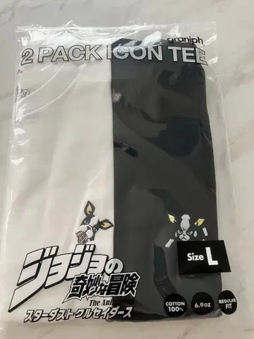 graniph 죠죠의 기묘한 모험 2팩 T셔츠 L